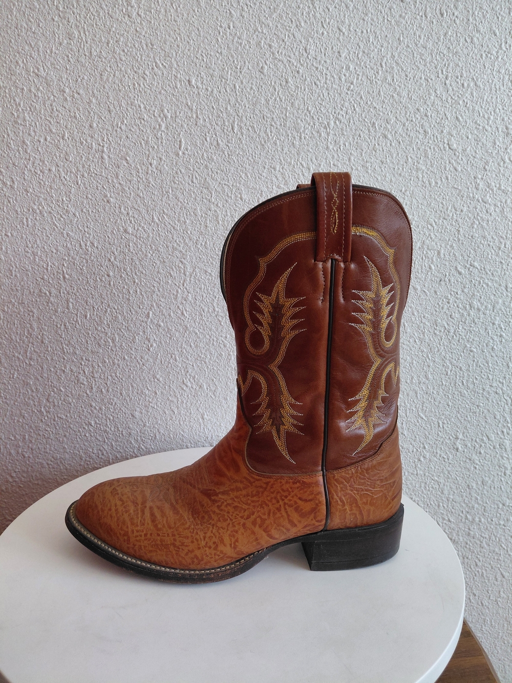 Tony Lama Aztec Shrunken Shoulder/British Tan Vegas Boots